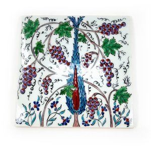 Turkish Handmade Floral Tile
